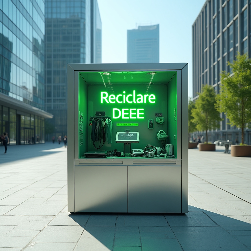 Stație de reciclare electronice și baterii
